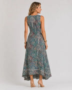 CLARA | VESTIDO MAXI PAISLEY DE CINTURA ELÁSTICA